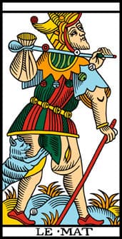 Carta El Loco del Tarot de Marsella