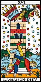 Carta La Torre del Tarot de Marsella