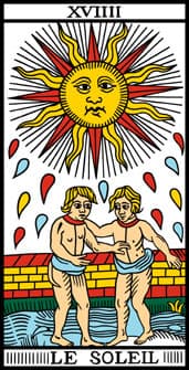Carta El Sol del Tarot de Marsella