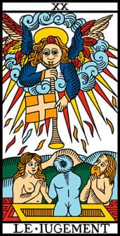 Carta El Juicio del Tarot de Marsella