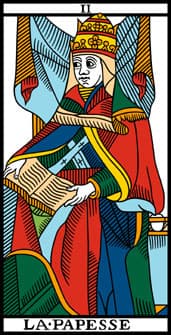 Carta La Sacerdotisa del Tarot de Marsella