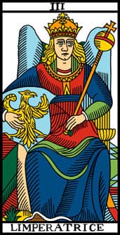 Carta La Emperatriz del Tarot de Marsella